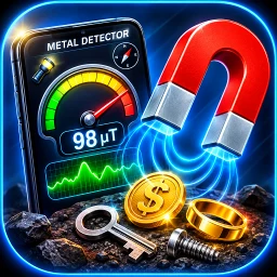 Icono de Detector de metales y oro